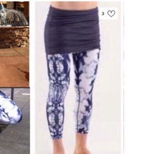 Lululemon Yin to You Tie Dye Skirt Crop leggings